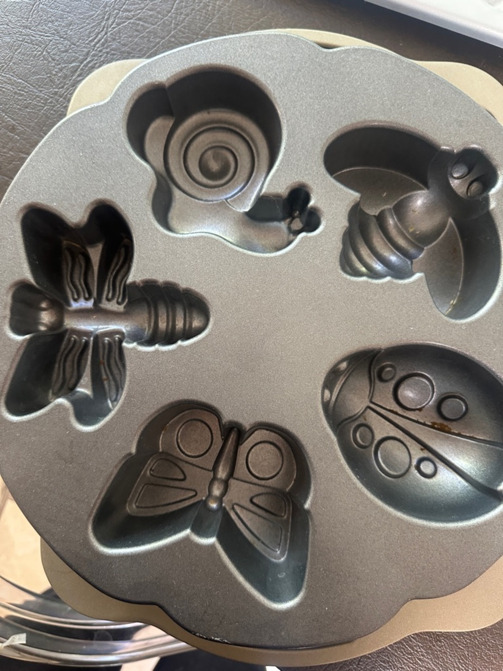 Nordic Ware Metallic Gray Bug-Shaped Mini Cake Pan
